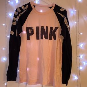 PINK Sequin Long Sleeve Top